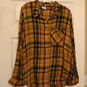 Peyton Jensen plaid long sleeve shirt